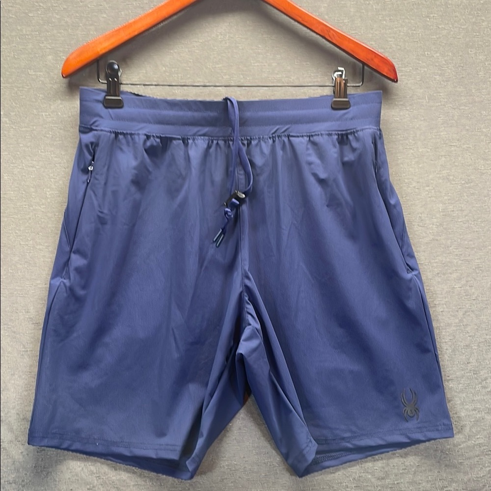 Spyder Blue Athletic Shorts for Dynamic Workouts